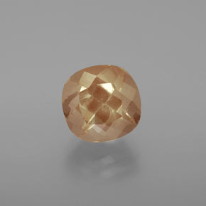 3,12 ctw natürlicher orangefarbener Andesin-Labradorit, Kissenschliff, Transparent