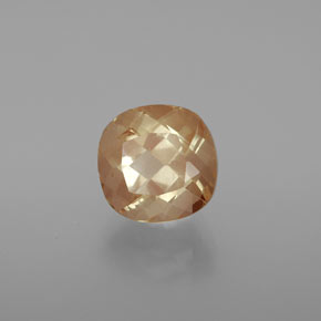 3,12 ctw natürlicher orangefarbener Andesin-Labradorit, Kissenschliff, Transparent