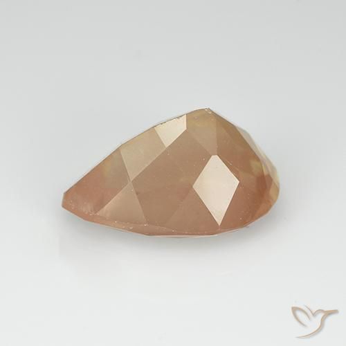9,17 ctw natürlicher hellorange Andesin-Labradorit, Birnenform, Transparent