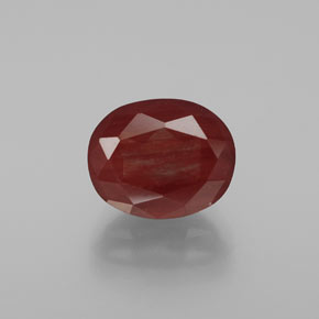 9,17 ctw natürlicher Honig-rot Andesin-Labradorit, Oval Schliff, Lichtdurchlässig