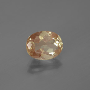 1,65 ctw natürlicher orangefarbener Andesin-Labradorit, Oval Schliff, Transparent