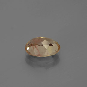 1,65 ctw natürlicher orangefarbener Andesin-Labradorit, Oval Schliff, Transparent