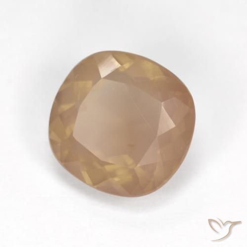 9,17 ctw natürlicher Helle Pfirsichorange Andesin-Labradorit, Kissen, Transparent