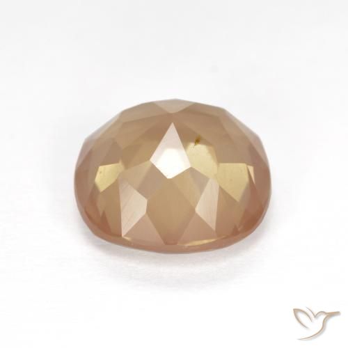 9,17 ctw natürlicher Helle Pfirsichorange Andesin-Labradorit, Kissen, Transparent