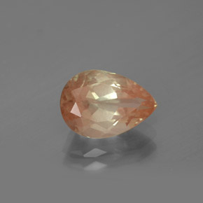 2,09 ctw natürlicher orangefarbener Andesin-Labradorit, Birnenform, Transparent
