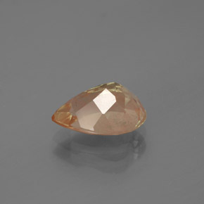 2,09 ctw natürlicher orangefarbener Andesin-Labradorit, Birnenform, Transparent