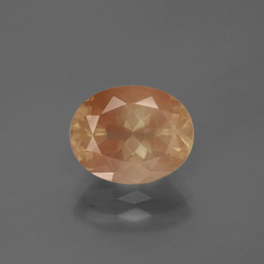 2,68 ctw natürlicher orangefarbener Andesin-Labradorit, Oval Schliff, Transparent
