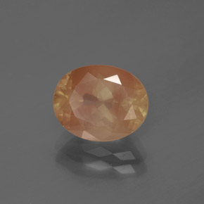 2,68 ctw natürlicher orangefarbener Andesin-Labradorit, Oval Schliff, Transparent