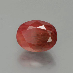 1,81 ctw natürlicher roter Andesin-Labradorit, Oval Schliff, Lichtdurchlässig