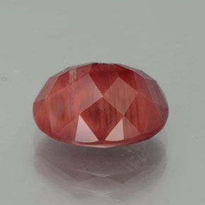3,37 ctw natürlicher roter Andesin-Labradorit, Oval Schliff, Lichtdurchlässig