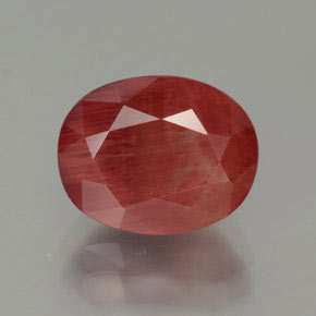 2,78 ctw natürlicher roter Andesin-Labradorit, Oval Schliff, Lichtdurchlässig