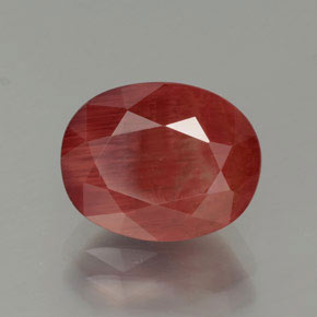 2,78 ctw natürlicher roter Andesin-Labradorit, Oval Schliff, Lichtdurchlässig