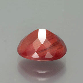 2,53 ctw natürlicher roter Andesin-Labradorit, Oval Schliff, Lichtdurchlässig
