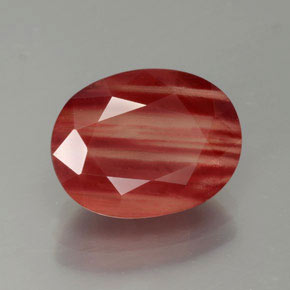 4,09 ctw natürlicher roter Andesin-Labradorit, Transparent, Transparent / Lichtdurchlässig