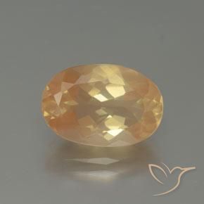 9,17 ctw natürlicher Helles Pfirsichgold Andesin-Labradorit, Oval, Transparent
