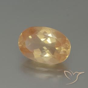 9,17 ctw natürlicher Helles Pfirsichgold Andesin-Labradorit, Oval, Transparent