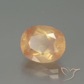 9,17 ctw natürlicher Helles Pfirsichgold Andesin-Labradorit, Oval, Transparent