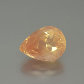 3,51 ctw natürlicher orangefarbener Andesin-Labradorit, Birnenform, Transparent