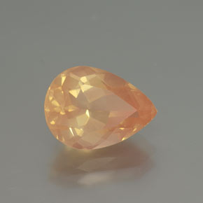 3,51 ctw natürlicher orangefarbener Andesin-Labradorit, Birnenform, Transparent