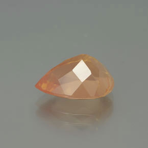 3,51 ctw natürlicher orangefarbener Andesin-Labradorit, Birnenform, Transparent