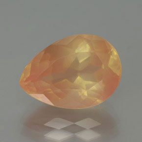 9,17 ctw natürlicher Honig-orange Andesin-Labradorit, Birnenform, Transparent