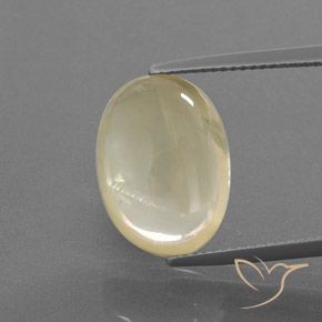 10.97ct Natürlicher Creme Andesin-Labradorit, Oval, Transparent