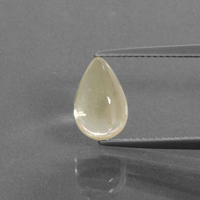 3,28 ctw natürlicher gelber Andesin-Labradorit, Birnenform, Transparent