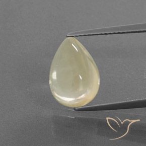 5.25ct Natürlicher Creme Andesin-Labradorit, Birnenform, Transparent