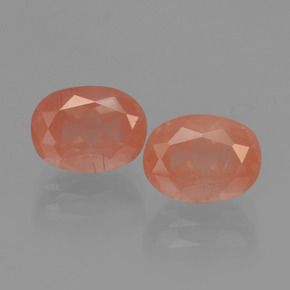  ct natürliche roter Andesin-Labradorit-Edelsteine, Oval Schliff, Transparent