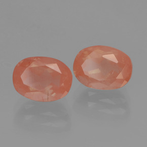  ct natürliche roter Andesin-Labradorit-Edelsteine, Oval Schliff, Transparent
