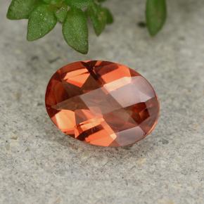 0,66 ctw natürlicher Honigorange Andesin-Labradorit, Oval Schliff, VVS