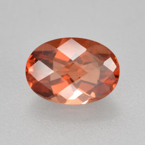0,70 ctw natürlicher roter Andesin-Labradorit, Oval Schliff, VVS-VS