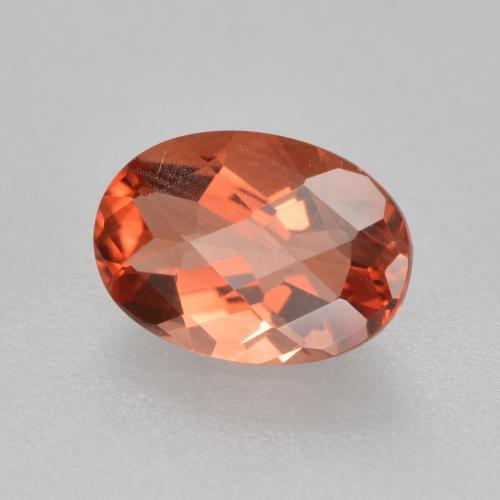 0,70 ctw natürlicher roter Andesin-Labradorit, Oval Schliff, VVS-VS