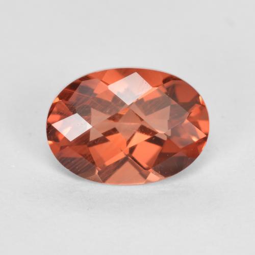 0,72 ctw natürlicher roter Andesin-Labradorit, Oval Schliff, VVS-VS