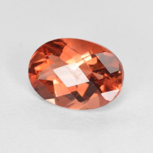 0,72 ctw natürlicher roter Andesin-Labradorit, Oval Schliff, VVS-VS