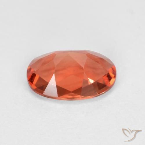 0,66 ctw natürlicher roter Andesin-Labradorit, Oval Schliff, VVS-VS