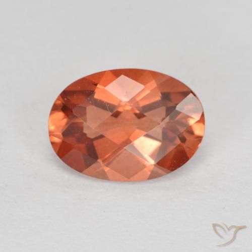 0,72 ctw natürlicher roter Andesin-Labradorit, Oval Schliff, VVS-VS