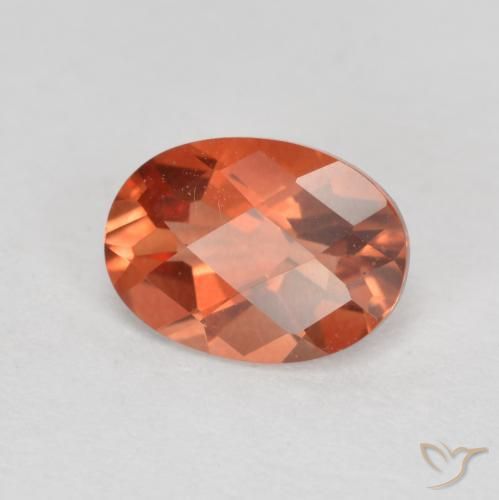 0,72 ctw natürlicher roter Andesin-Labradorit, Oval Schliff, VVS-VS