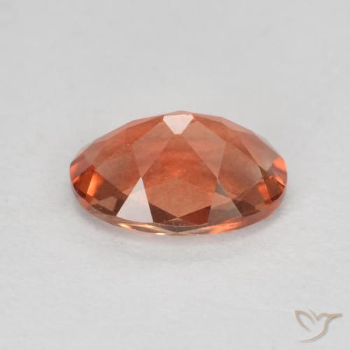 0,72 ctw natürlicher roter Andesin-Labradorit, Oval Schliff, VVS-VS