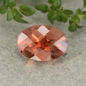 0,69 ctw natürlicher orangefarbener Andesin-Labradorit, Oval Schliff, VVS