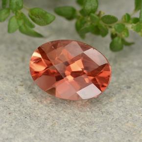 0,69 ctw natürlicher orangefarbener Andesin-Labradorit, Oval Schliff, VVS