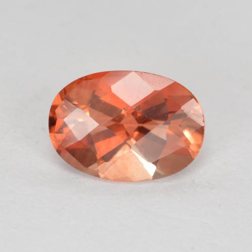 0,70 ctw natürlicher roter Andesin-Labradorit, Oval Schliff, VVS