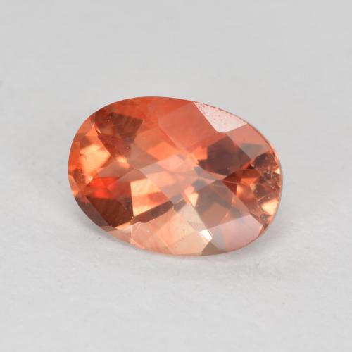 0,70 ctw natürlicher roter Andesin-Labradorit, Oval Schliff, VVS