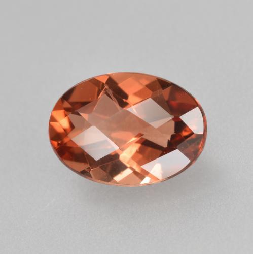 0,64 ctw natürlicher Mittelrot Andesin-Labradorit, Oval Schliff, VVS