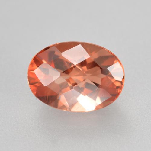 0,72 ctw natürlicher roter Andesin-Labradorit, Oval Schliff, VVS-VS