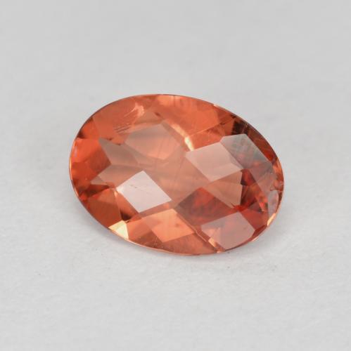 0,65 ctw natürlicher roter Andesin-Labradorit, Oval Schliff, VVS