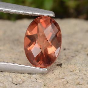 0,74 ctw natürlicher orangefarbener Andesin-Labradorit, Oval Schliff, VVS