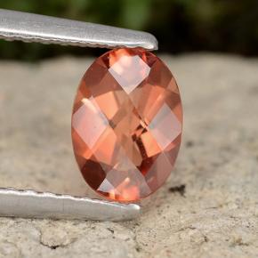 0,63 ctw natürlicher orangefarbener Andesin-Labradorit, Oval Schliff, VVS-VS