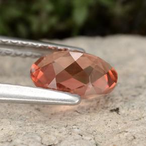 0,72 ctw natürlicher orangefarbener Andesin-Labradorit, Oval Schliff, VVS