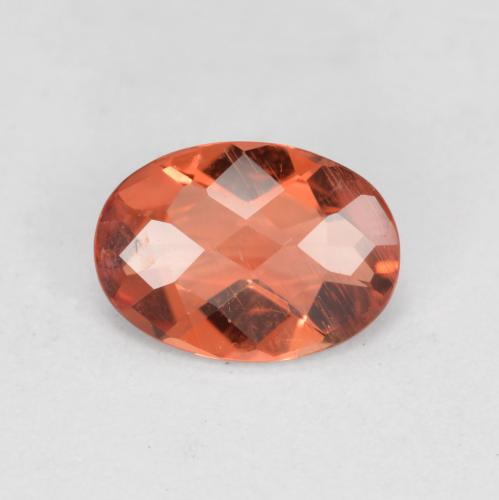 0,62 ctw natürlicher roter Andesin-Labradorit, Oval Schliff, VVS-VS